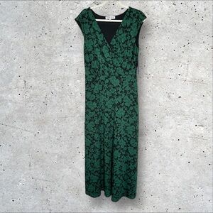 Meristyle Green & Black Floral Maxi Dress‎ Womens Size 0X NWT Cruise Holiday